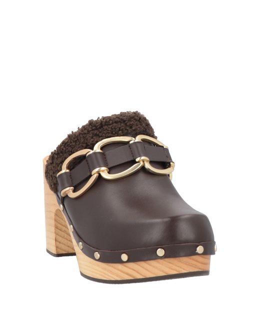 Mules & Zoccoli di Maje in Brown