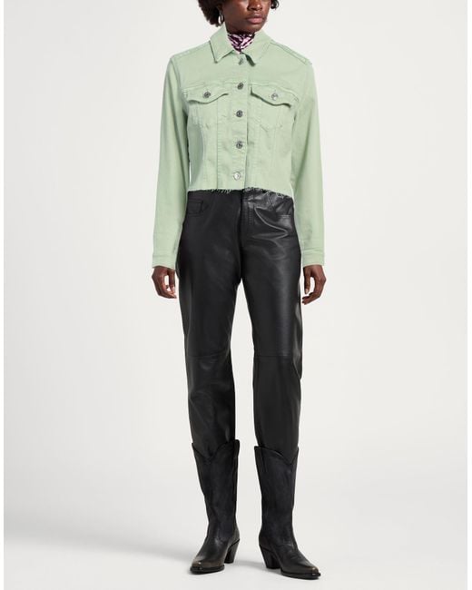 Guess Green Denim Outerwear Cotton, Elastomultiester, Elastane