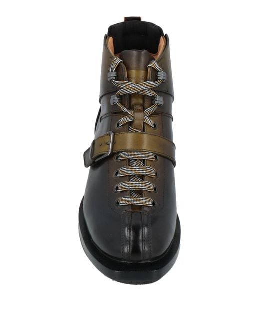 Santoni Black Ankle Boots for men