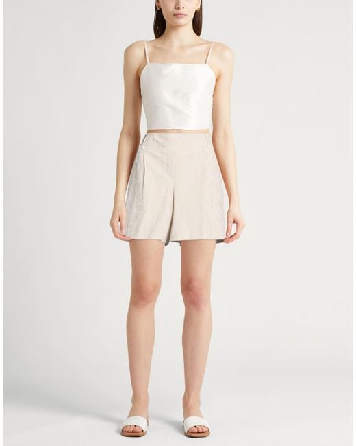 Peserico Natural Sand Shorts & Bermuda Shorts Cotton, Elastane