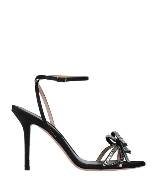 Gedebe Black Sandals Textile Fibers
