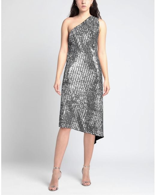 Pinko Gray Midi Dress