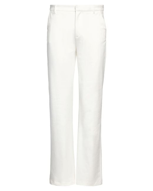 Fred Mello White Pants Cotton, Polyester, Elastane for men