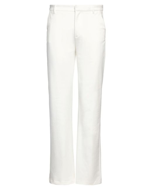 Fred Mello White Pants Cotton, Polyester, Elastane for men
