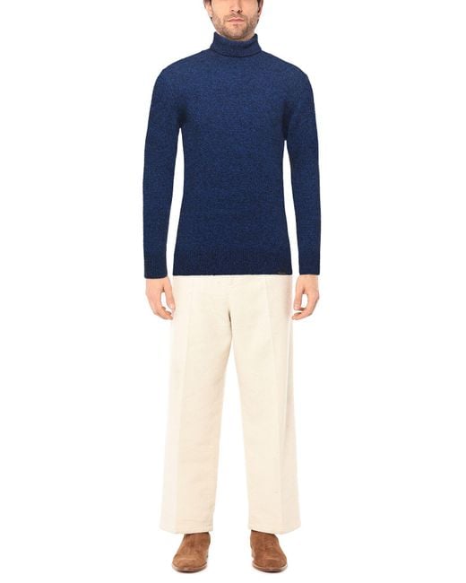 Brooksfield Blue Turtleneck for men