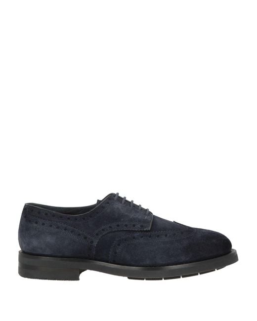Santoni Men's Blue Lace-Up Shoes