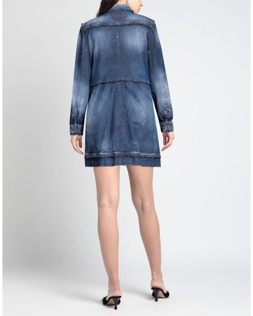 DSquared² Blue Mini Dress