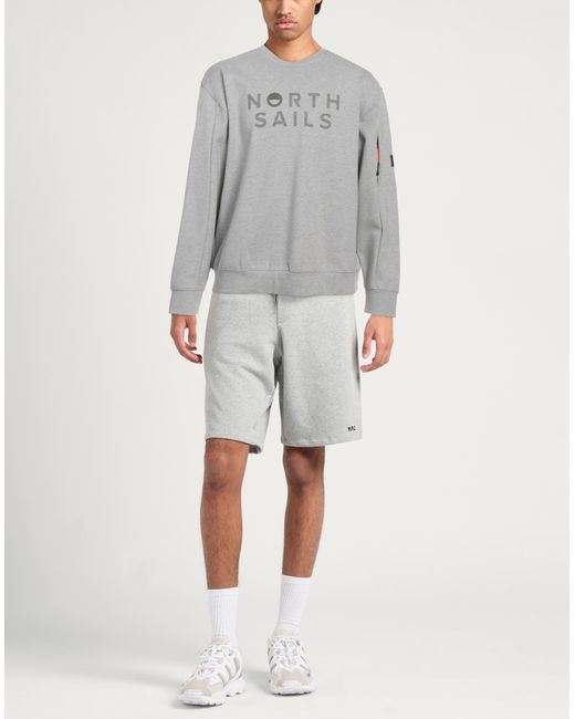 North Sails Gray Sweatshirt Viscose, Polyester, Elastane for men
