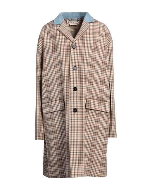 Marni Natural Coat Virgin Wool, Lambskin