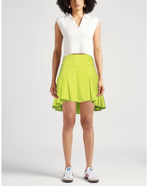DSquared² Yellow Mini Skirt Polyester, Elastane