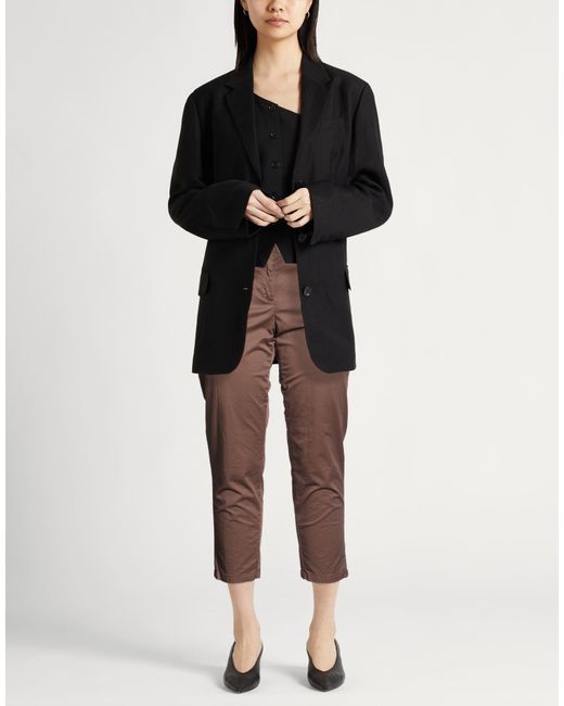 White Sand Brown Dark Pants Cotton, Elastane