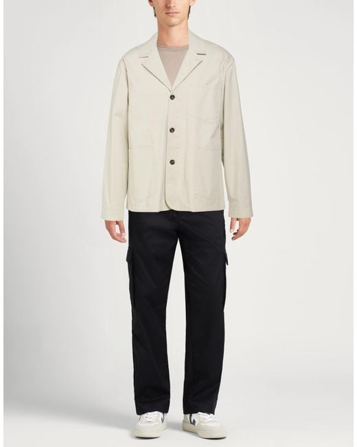 Officine Generale White Blazer Cotton, Elastane for men