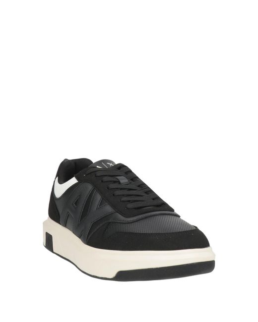 ARMANI EXCHANGE Black Sneakers Polyester, Polyurethane, Polyamide, Elastane for men