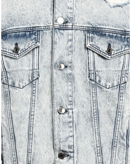 MSGM Blue Denim Outerwear Cotton for men