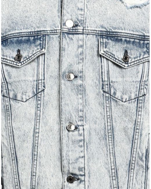 MSGM Blue Denim Outerwear Cotton for men