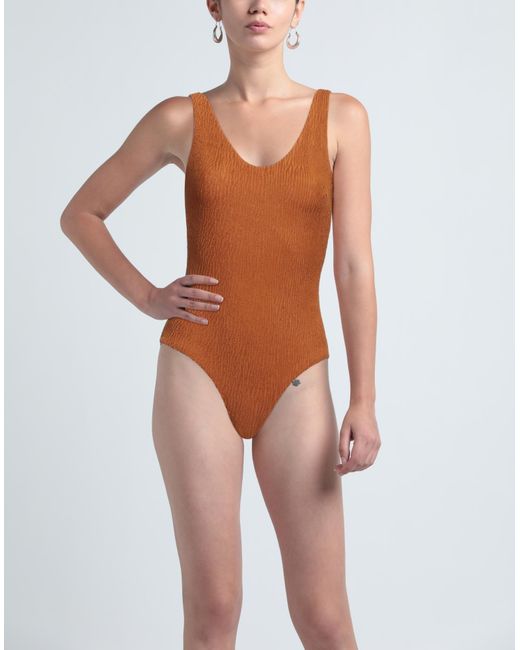 Oas Brown One-piece Swimsuit