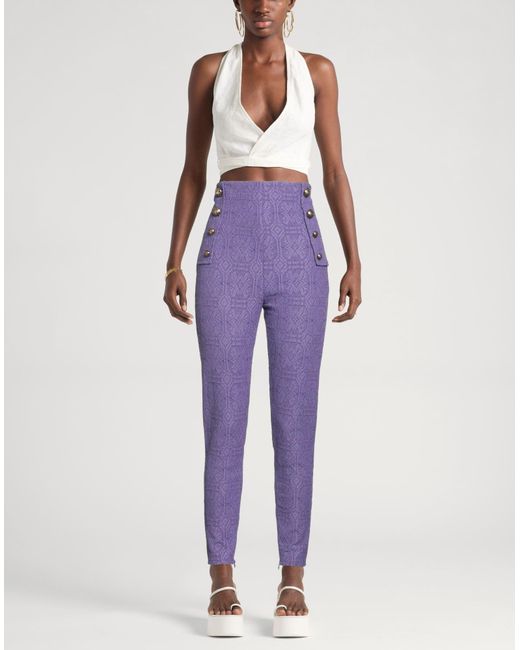 Elisabetta Franchi Purple Trouser