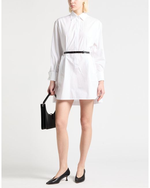 Max Mara White Mini Dress Cotton