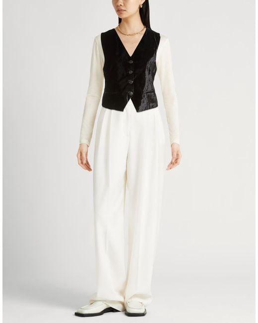 Manila Grace Black Tailored Vest Polyester