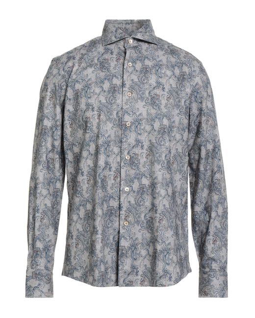 Alessandro Gherardi Gray Shirt Cotton for men