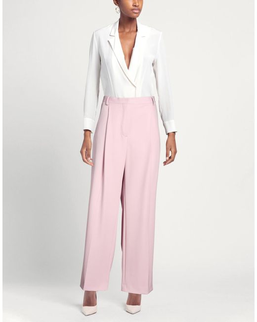 Dries Van Noten Pink Pants Wool