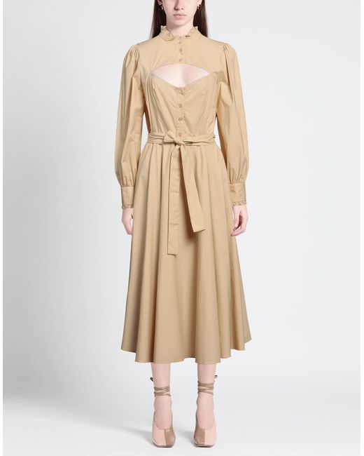 Twinset Natural Midi Dress