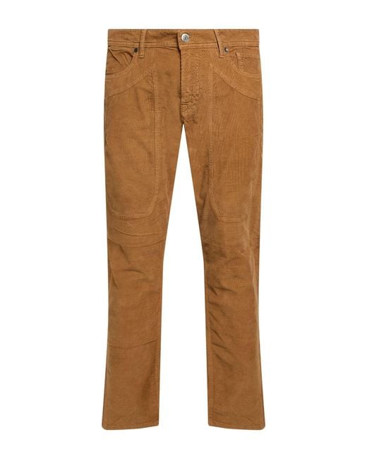 Jeckerson Brown Pants Cotton, Elastane for men