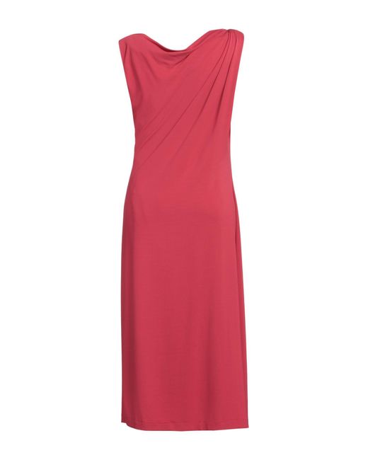 Alberta Ferretti Red Midi-Kleid