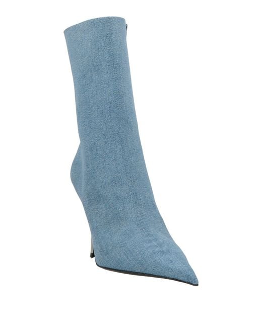 Mugler Blue Ankle Boots