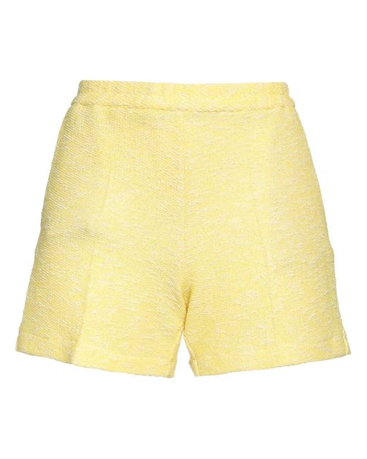 T-jacket By Tonello Yellow Shorts & Bermuda Shorts Cotton, Polyester, Polyamide