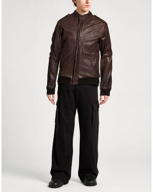 Giorgio Brato Brown Dark Jacket Soft Leather for men