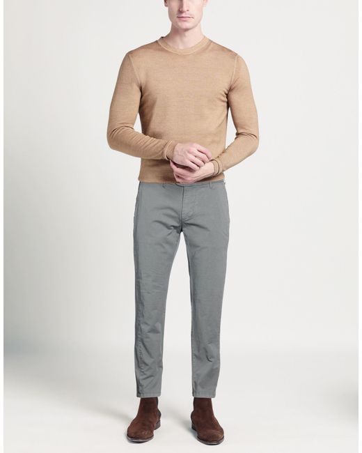 0/zero Construction Gray Pants Cotton, Elastane for men