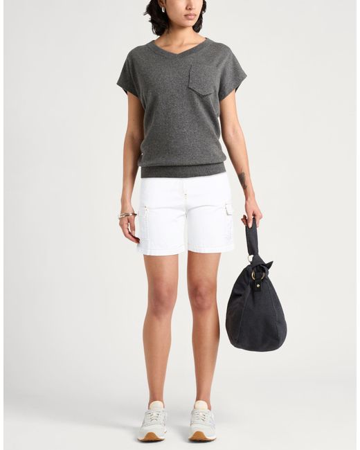 Aeronautica Militare White Shorts & Bermuda Shorts Cotton, Elastane