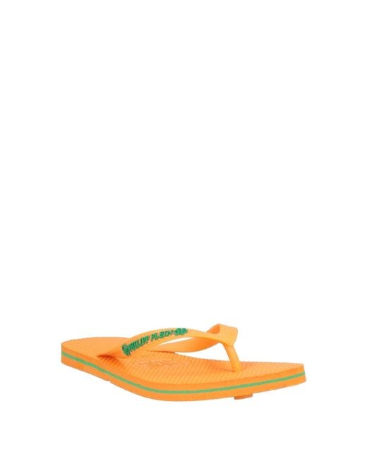 Philipp Plein Orange Thong Sandal
