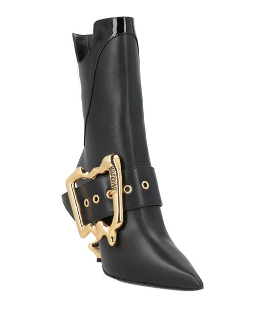Moschino Black Ankle Boots Calfskin