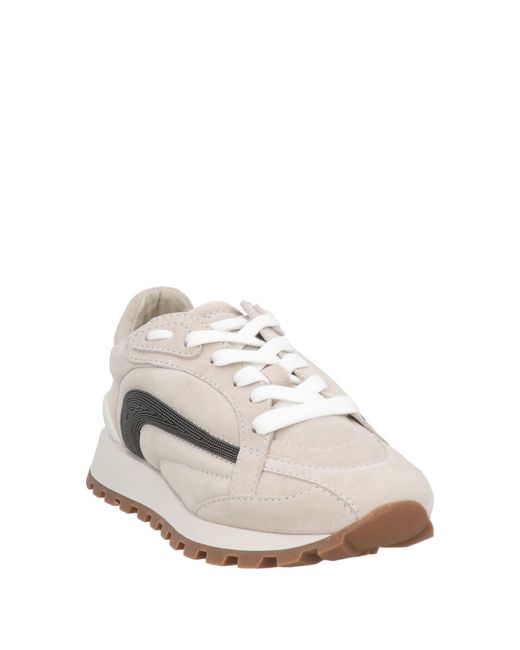 Brunello Cucinelli White Light Sneakers Leather