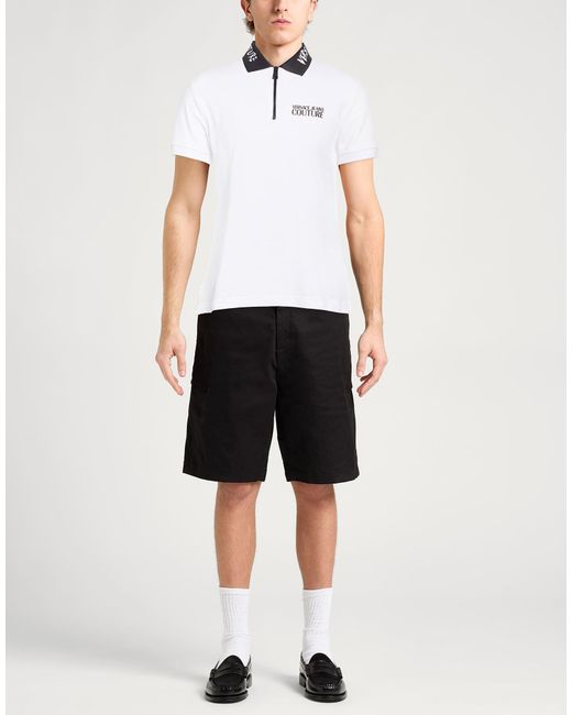 Versace Jeans Couture White Polo Shirt Cotton for men