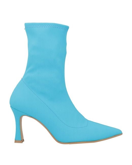 Divine Follie Blue Ankle Boots