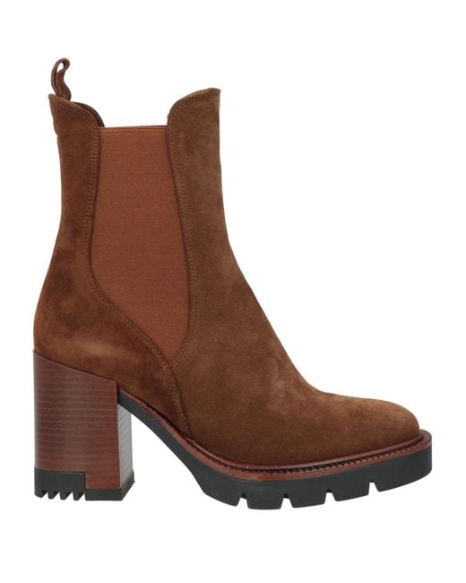 Lorenzo Mari Brown Ankle Boots