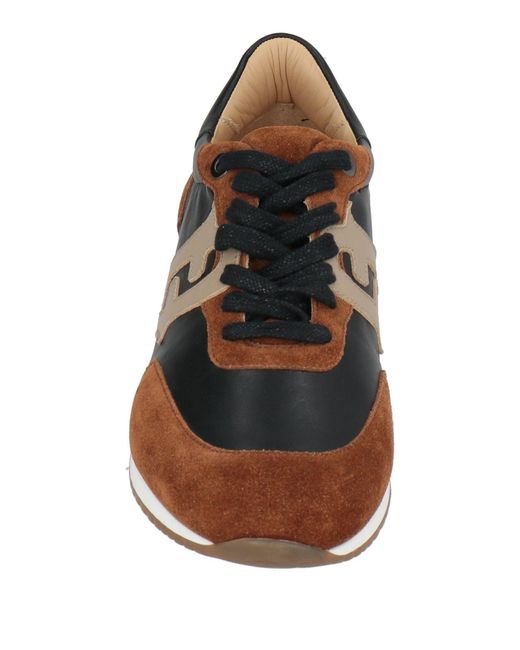 Testoni Brown Sneakers Leather for men