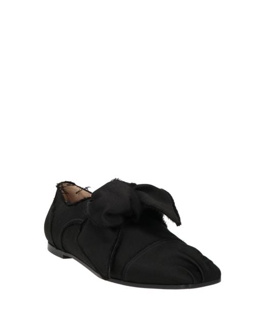 Emporio Armani Black Loafers Textile Fibers