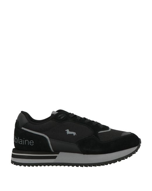 Harmont & Blaine Black Sneakers Leather, Textile Fibers for men