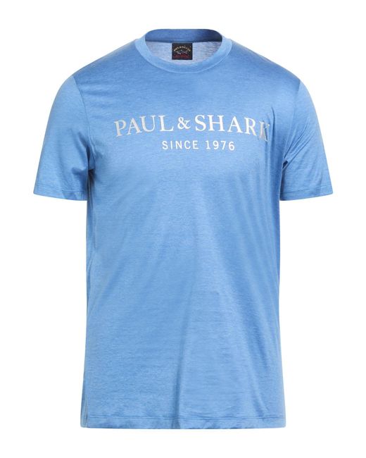 Paul & Shark Blue T-Shirt Cotton for men