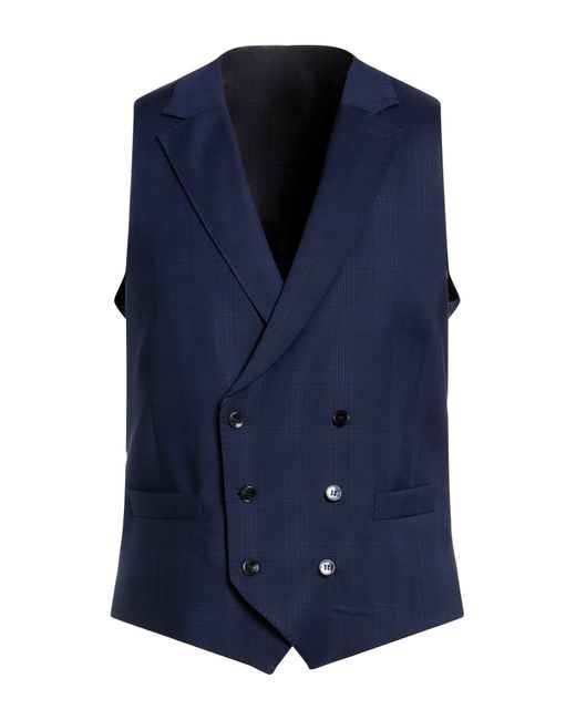 Luigi Bianchi Blue Waistcoat for men