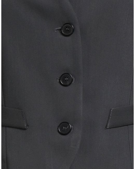 ViCOLO Black Tailored Vest Polyester, Viscose, Elastane