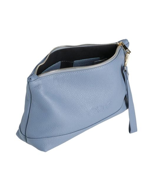 Exte Blue Handbag Leather