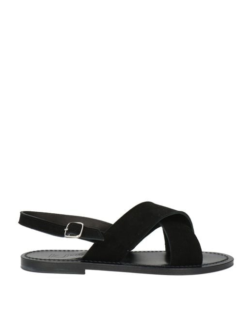 K. Jacques Black Sandals Leather
