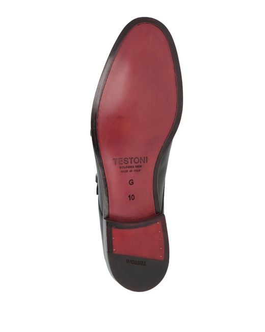 Testoni Black Loafers Leather for men