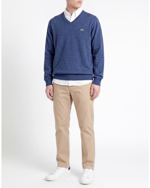 Lacoste Blue Sweater Wool, Polyamide for men
