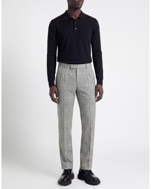 McQueen Gray Pants Wool for men